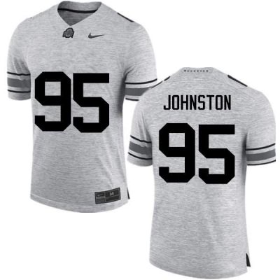 Men's Ohio State Buckeyes #95 Cameron Johnston Gray Nike NCAA College Football Jersey Season CXH2244PR